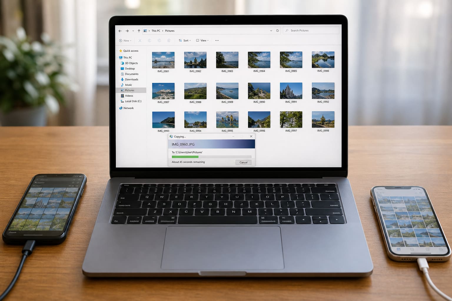 How to Transfer Photos from Phone to Laptop (Android & iPhone)