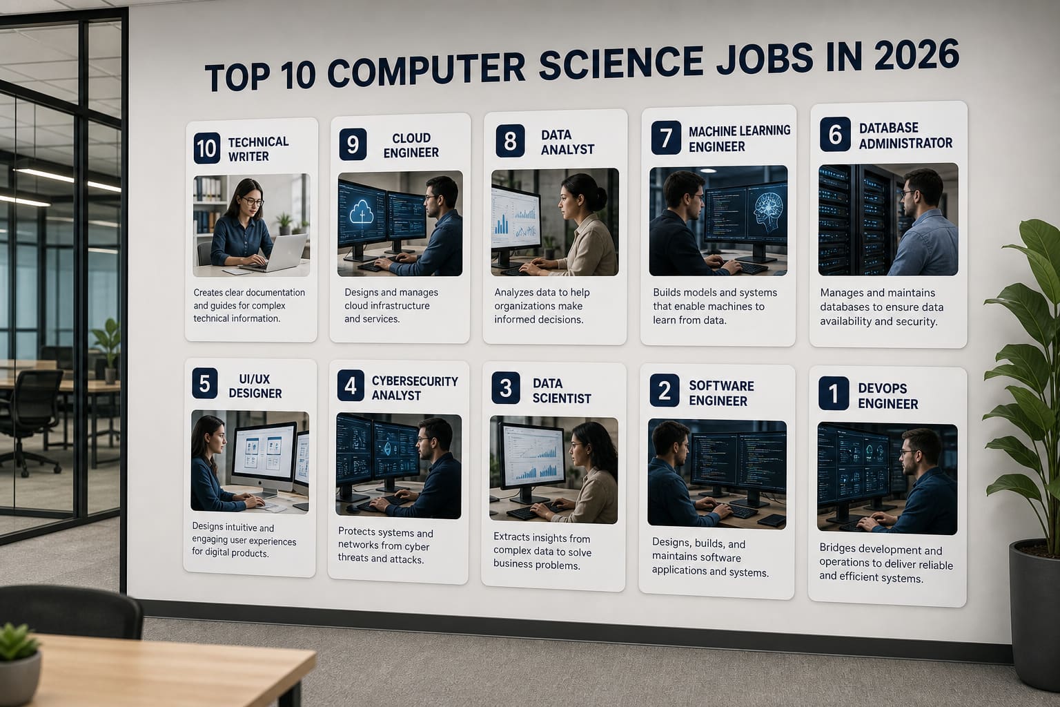 Top 10 Computer Science Jobs in 2026 (Countdown)